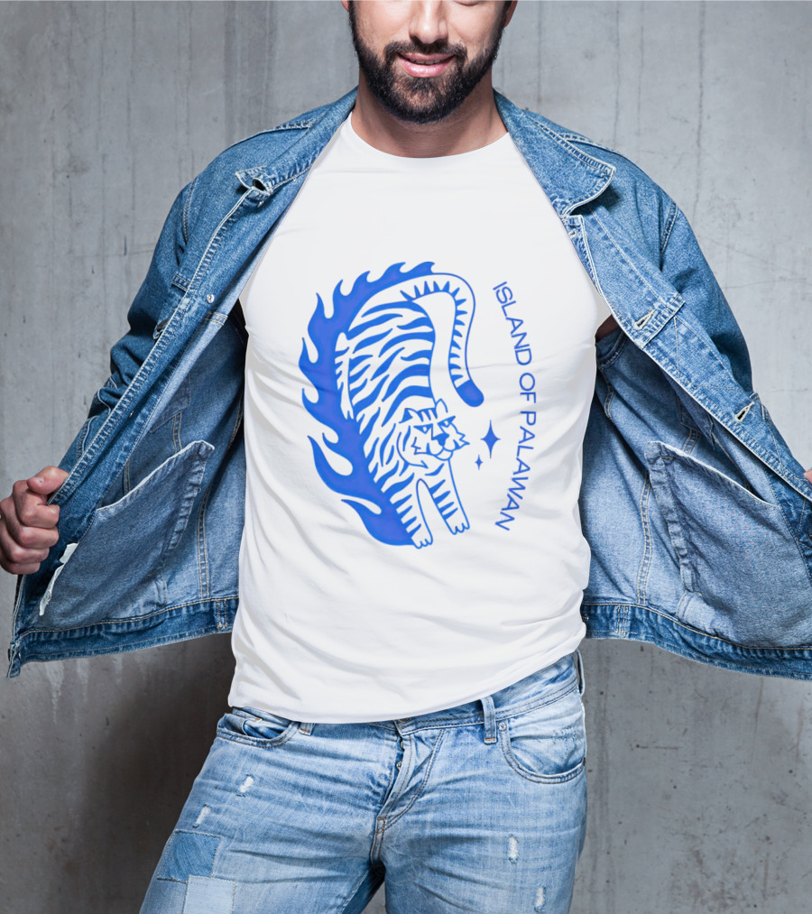 Island Of Palawan Blue Tiger Flame T-Shirt
