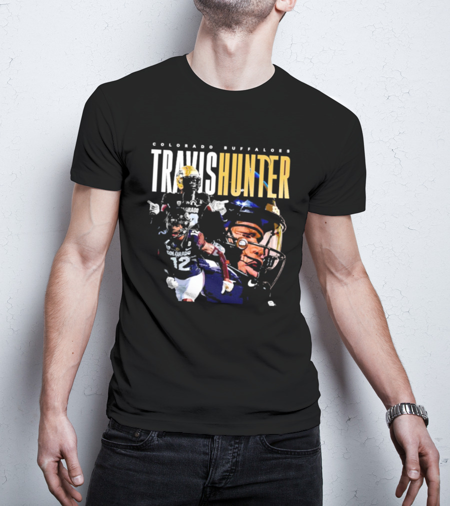 Colorado Buffaloes Travis Hunter Football Player Collage T-Shirt