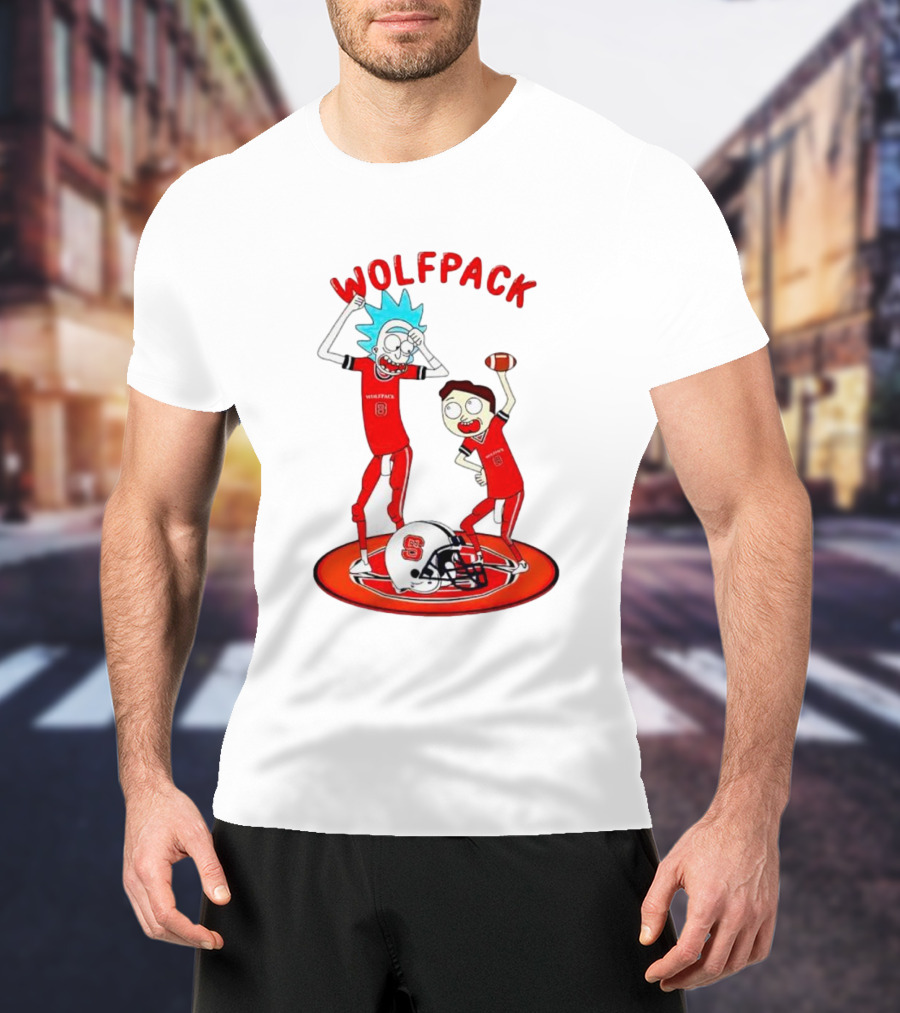 NC State Wolfpack Rick And Morty Football Dance Party T-Shirt