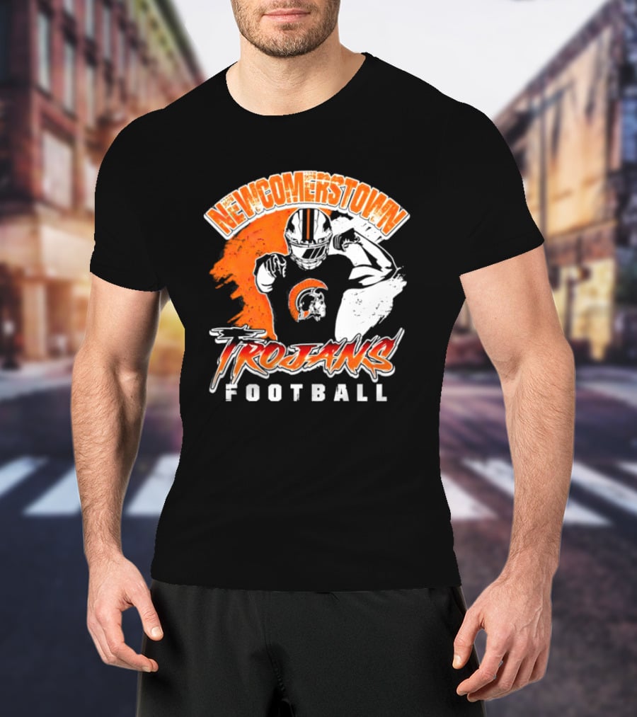 Newcomerstown Trojans Football Fierce Spirit And Helmet T-Shirt
