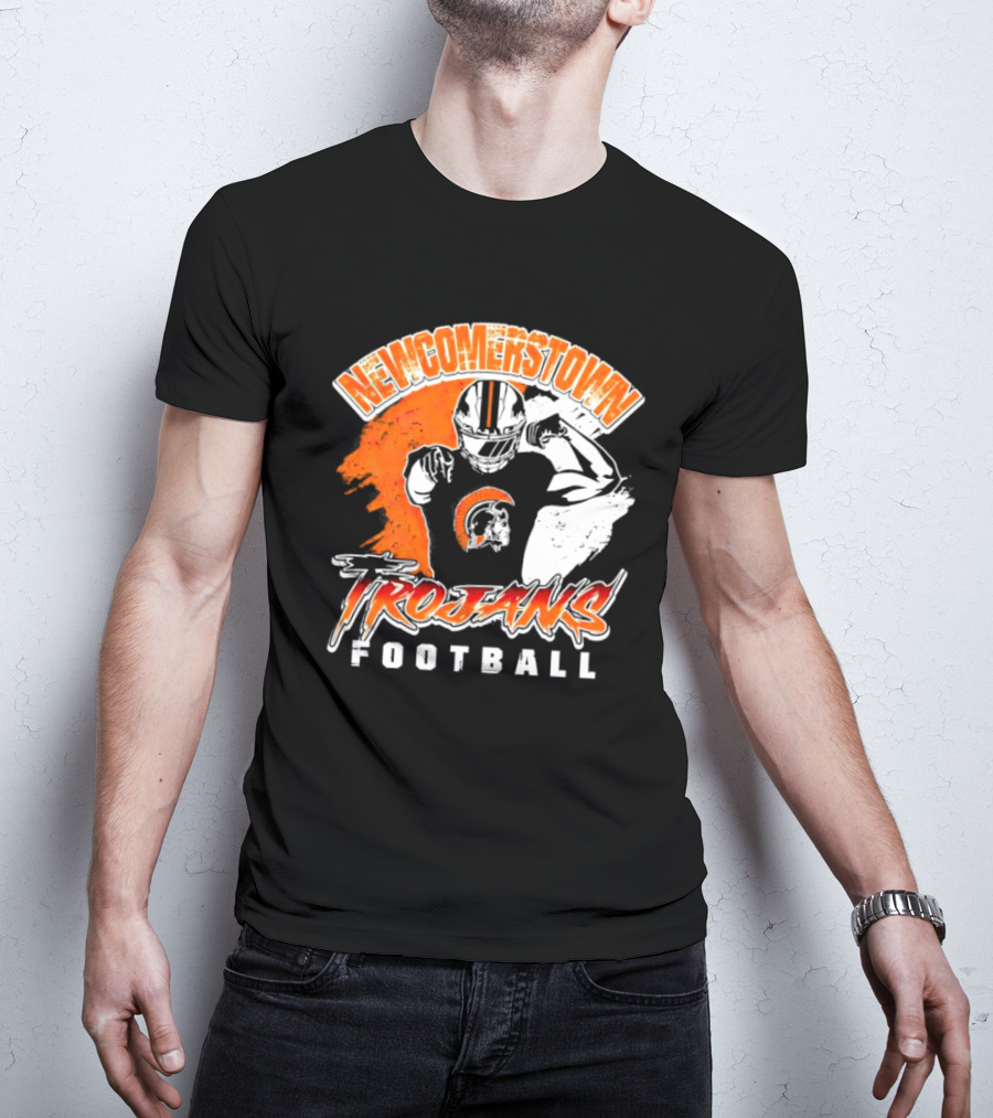 Newcomerstown Trojans Football Fierce Spirit And Helmet T-Shirt