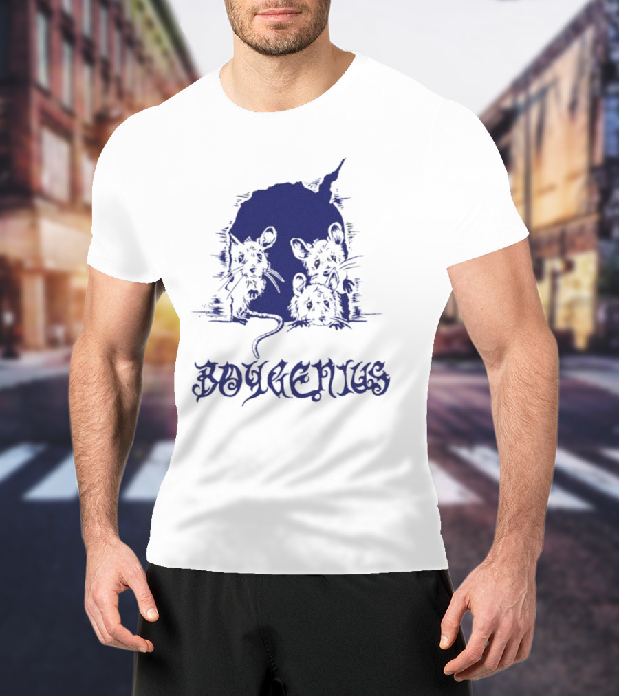 Boygenius Blue Mice Trio Dark Gothic Font T-Shirt