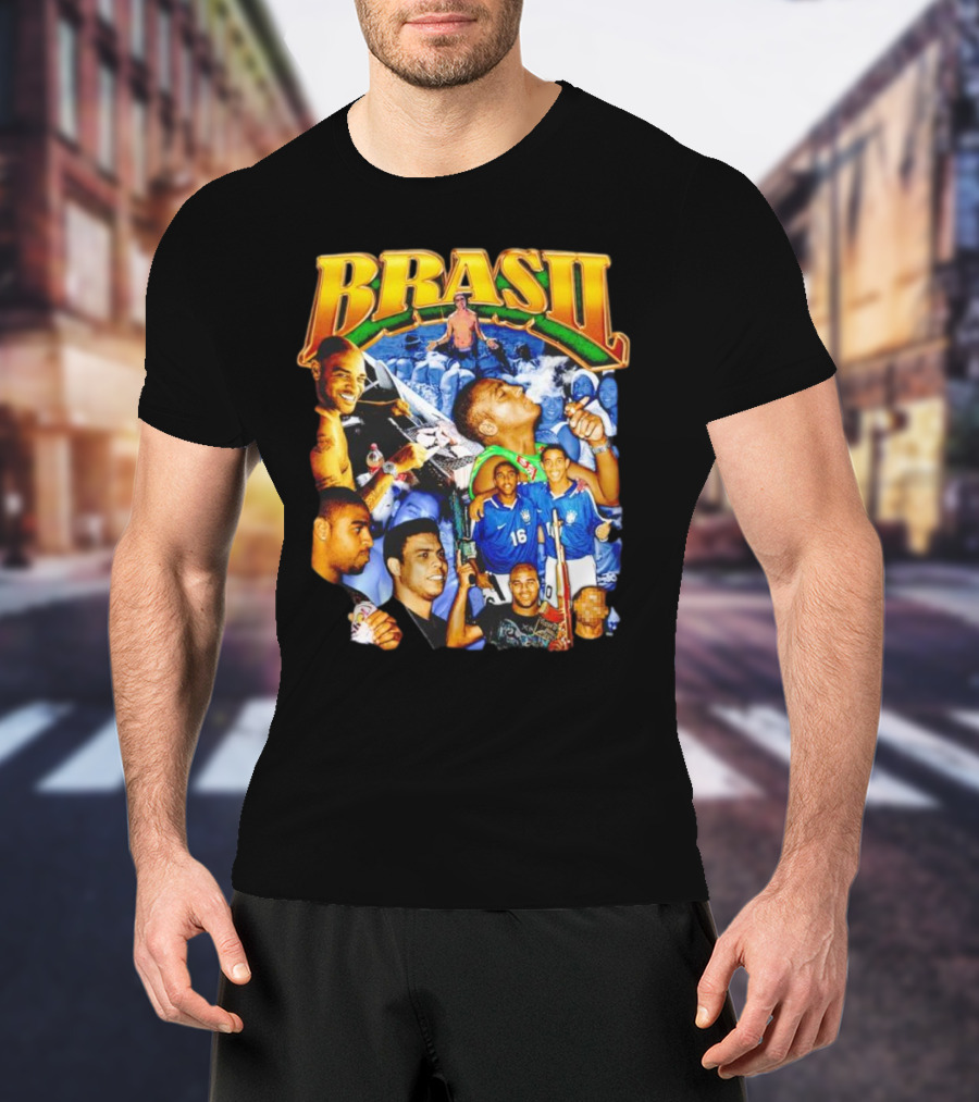 BRASIL Soccer Celebration Icons And Fans T-Shirt