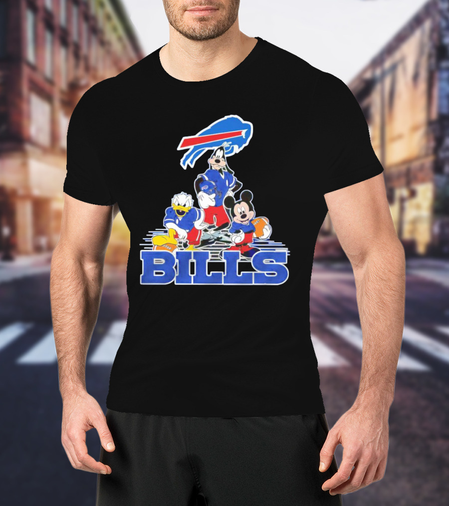 Mickey Mouse Characters Buffalo Bills NFL Sports T-Shirt