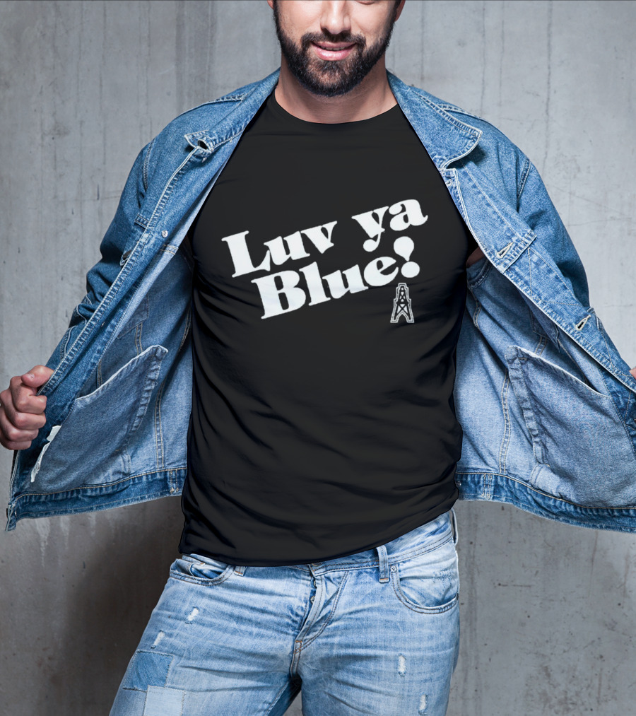 Tennessee Titans Houston Oilers Luv Ya Blue Oil Derrick T-Shirt