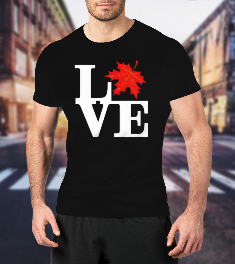 I Love Fall Season Leaf T-Shirt