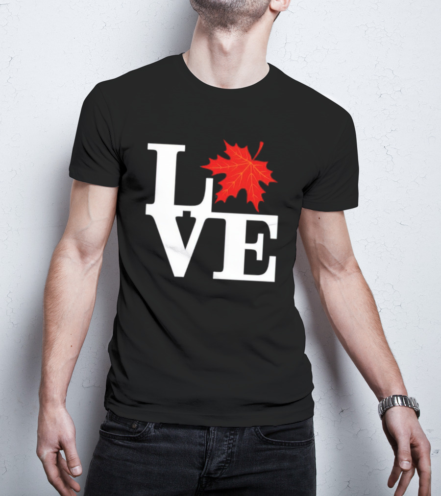 I Love Fall Season Leaf T-Shirt