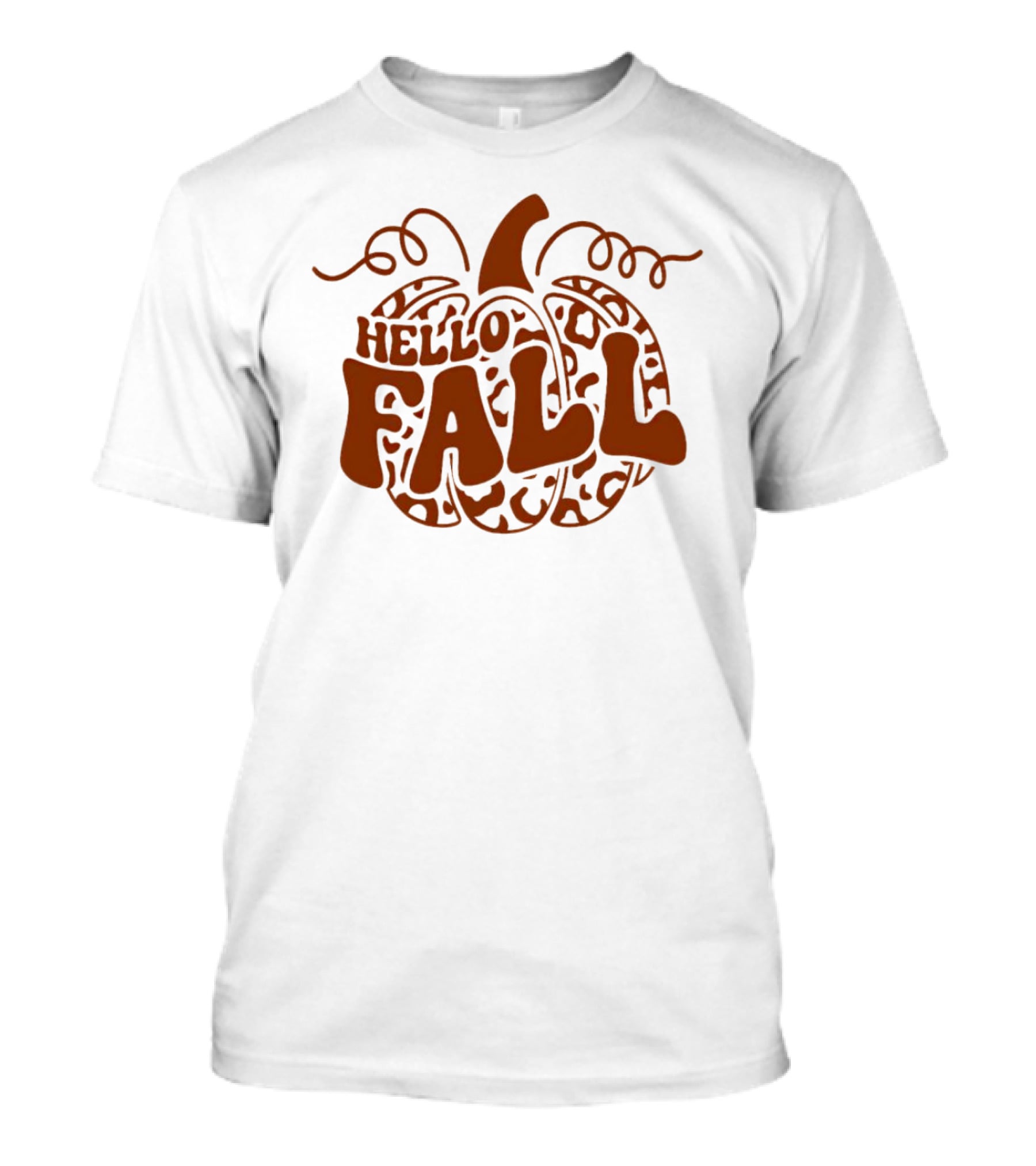 Hello Fall Leopard Pumpkin T-Shirt