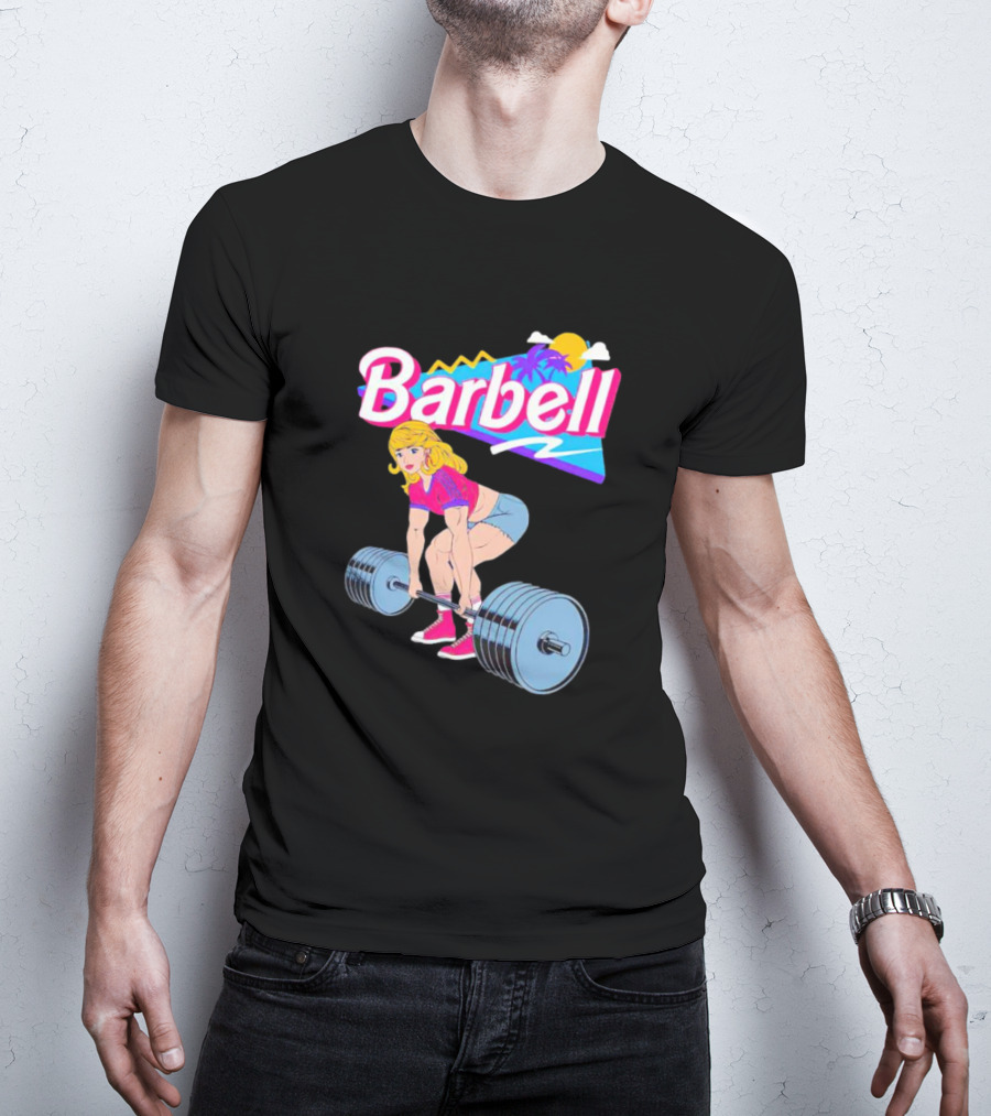 Barbie Barbell Gymer Retro Fitness T-Shirt