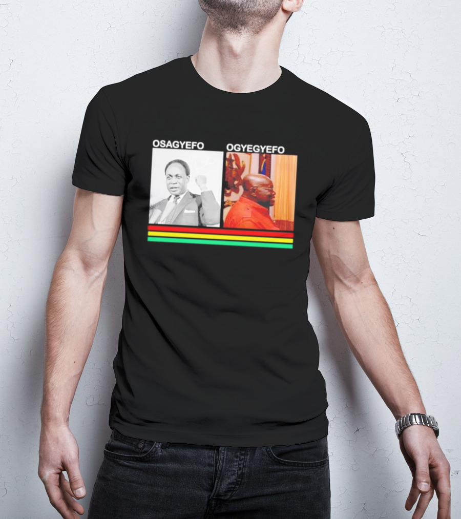 Osagyefo Ogyegyefo With Red Yellow Green Stripes T-Shirt