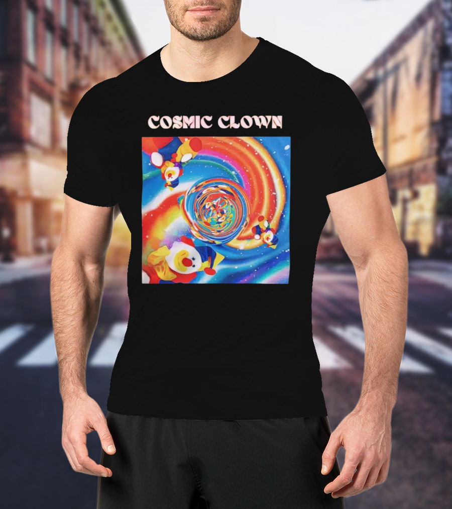 Cosmic Clown Whirlwind Of Colorful Jesters T-Shirt