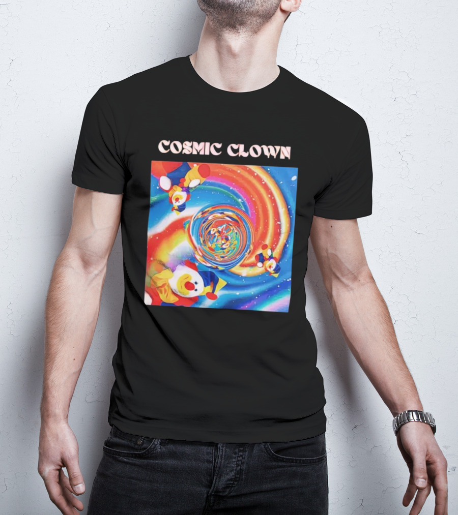 Cosmic Clown Whirlwind Of Colorful Jesters T-Shirt