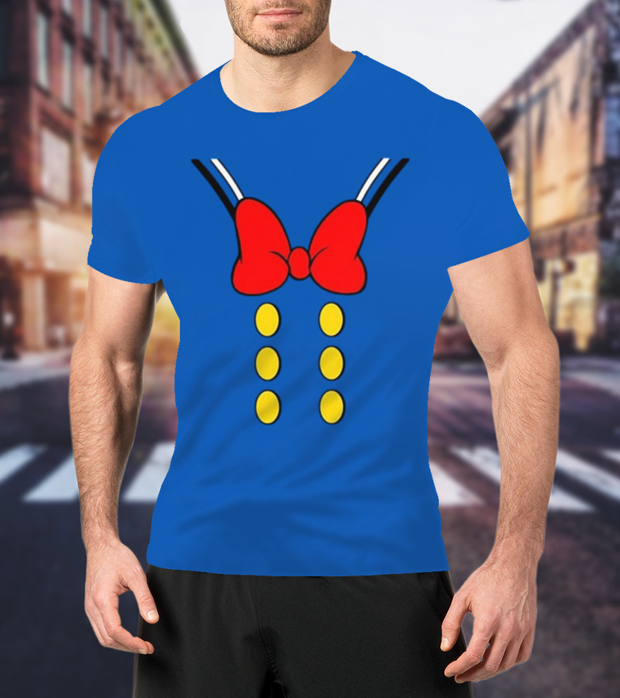 Donald Duck Halloween Minnie Mouse Bow And Buttons T-Shirt
