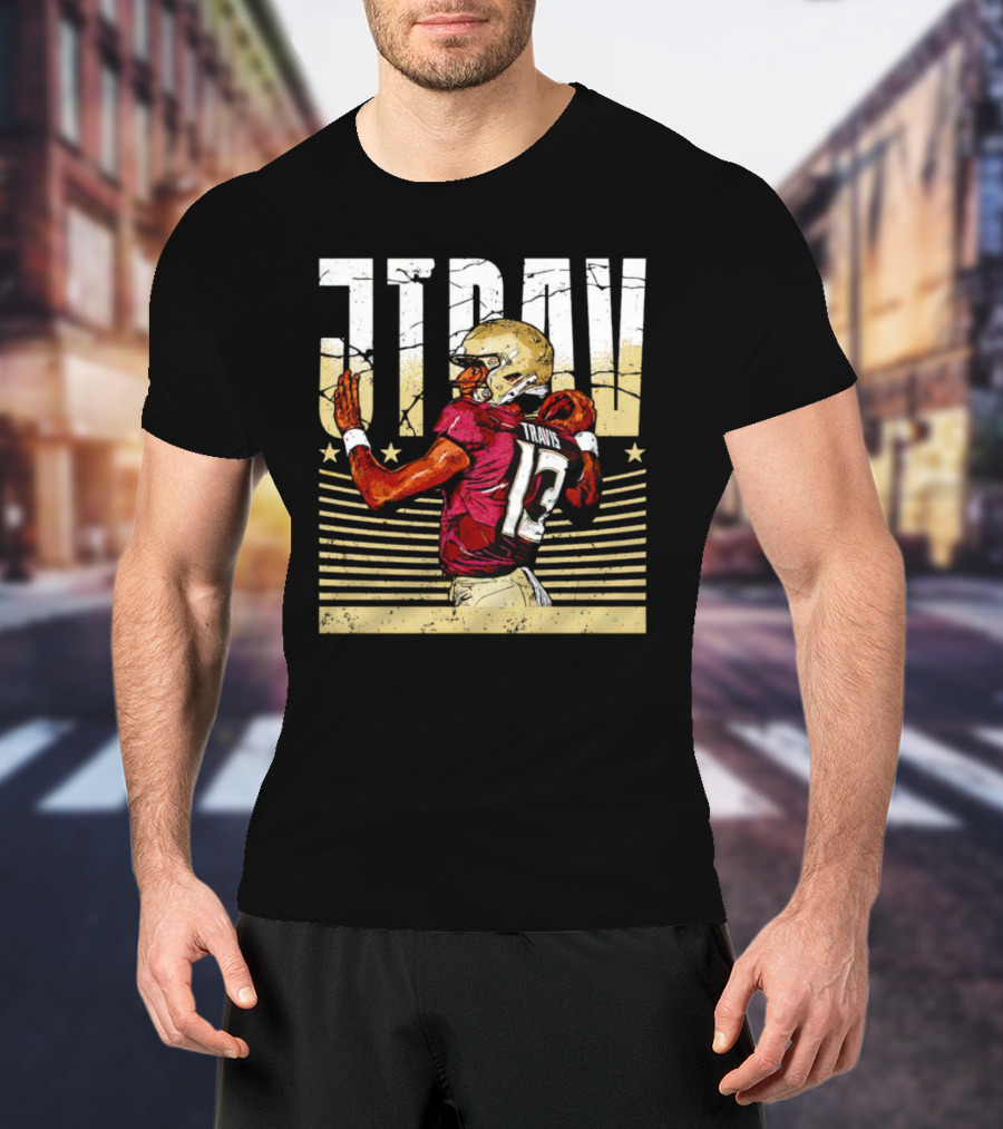 JTrav Jordan Travis Football Stars Stripes T-Shirt