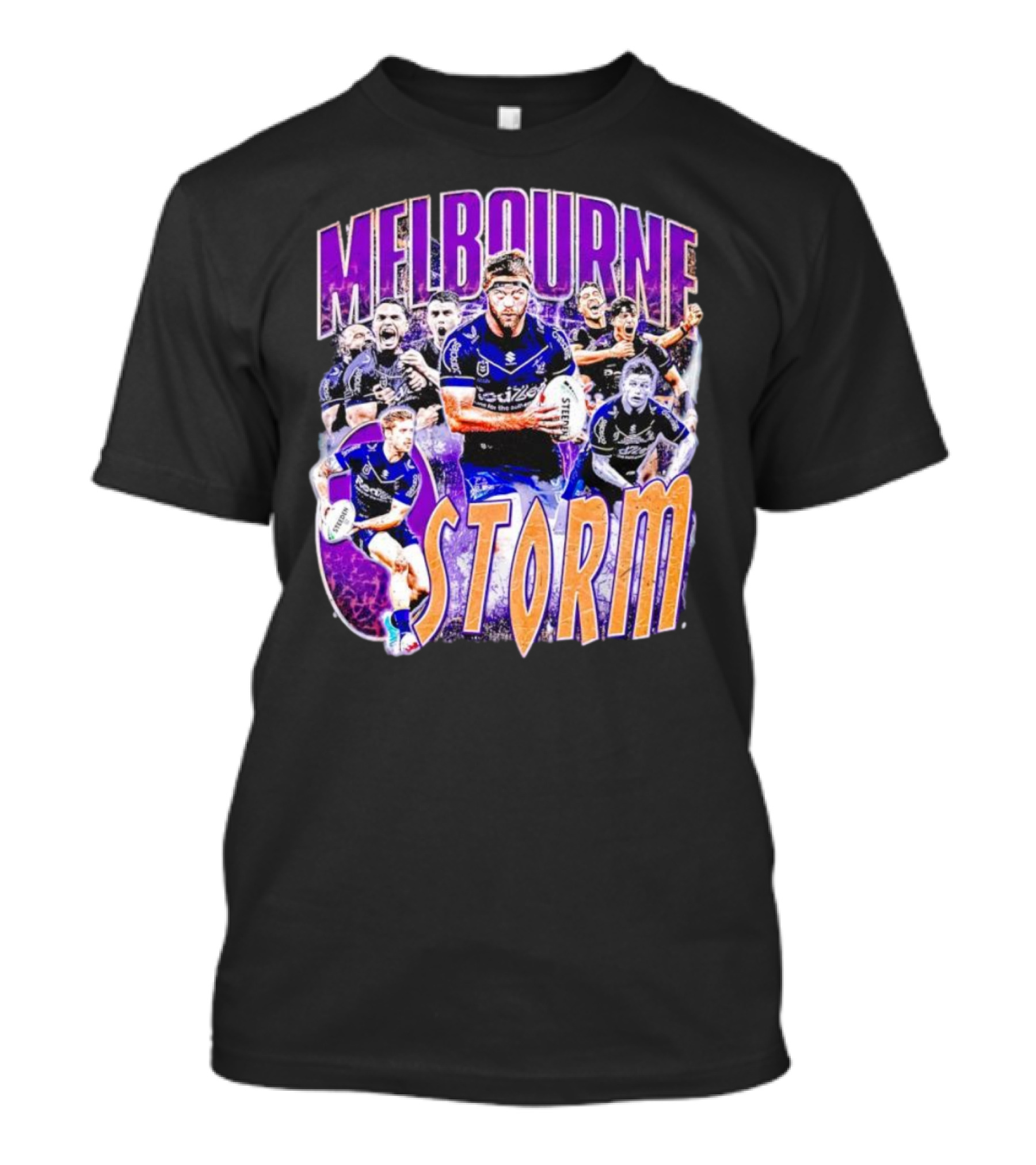 Melbourne Storm Nrl Team Action Collage T-Shirt
