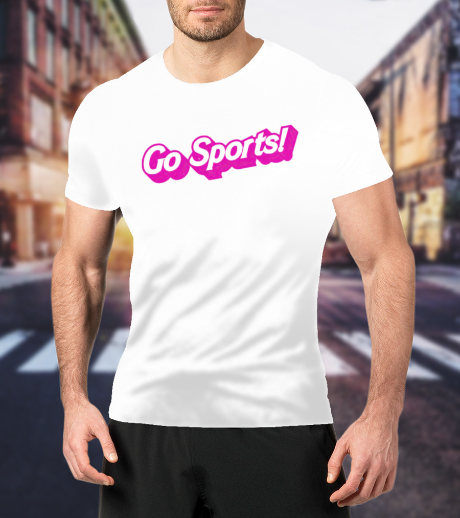 Barbie Go Sports Enthusiast Pink Bold Typography T-Shirt