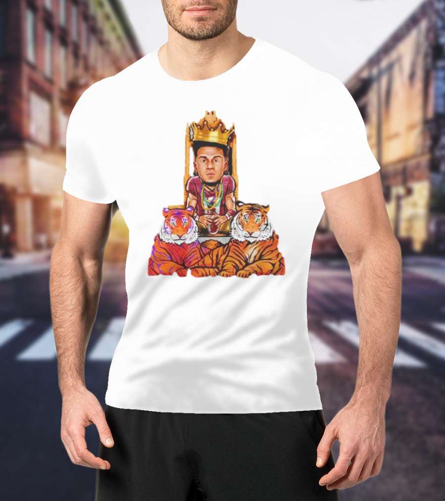 Jordan Travis King On Throne With Tigers Joe Exotic T-Shirt