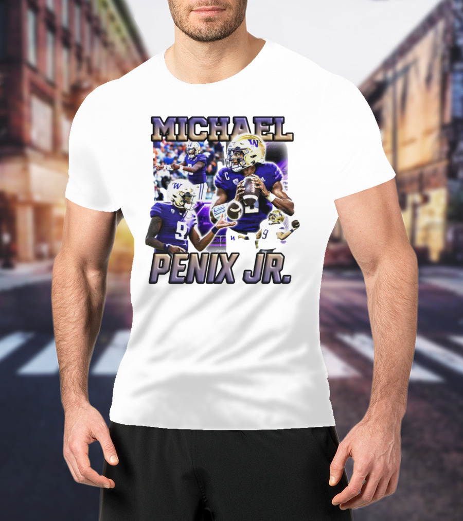Michael Penix Jr. Washington Huskies Quarterback Football Player T-Shirt