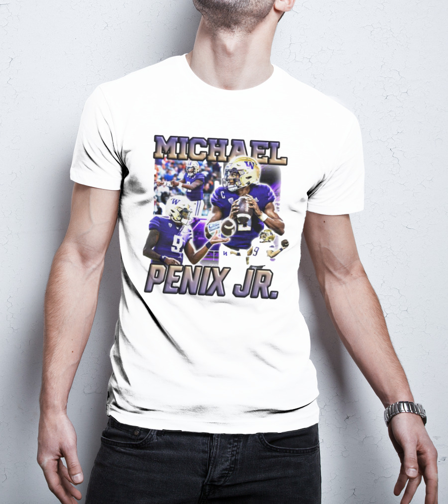 Michael Penix Jr. Washington Huskies Quarterback Football Player T-Shirt