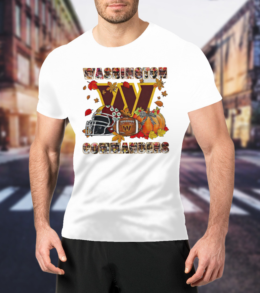 Washington Commanders Fall Helmet Football Pumpkin T-Shirt