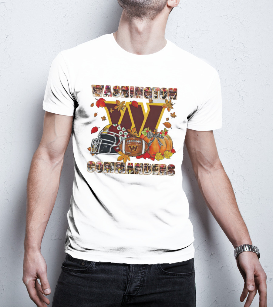 Washington Commanders Fall Helmet Football Pumpkin T-Shirt