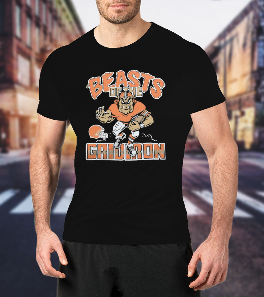 Cleveland Browns Beasts Of The Gridiron Football Bulldog T-Shirt