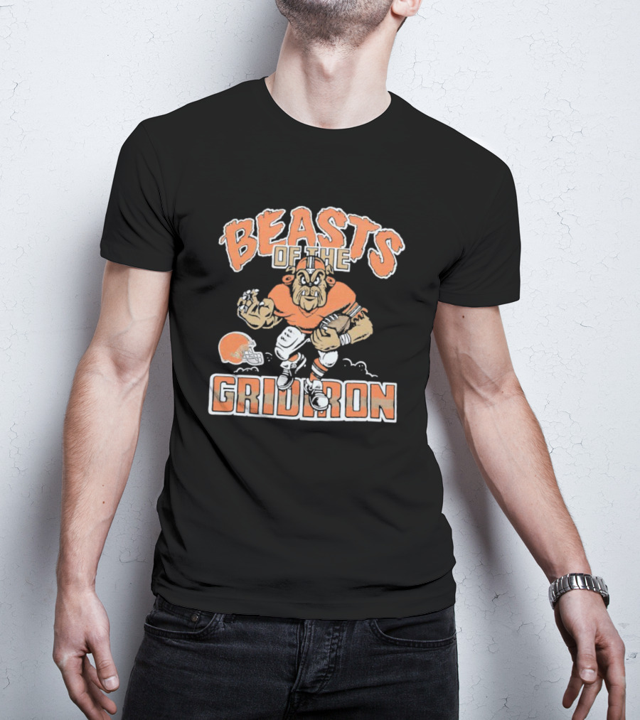 Cleveland Browns Beasts Of The Gridiron Football Bulldog T-Shirt