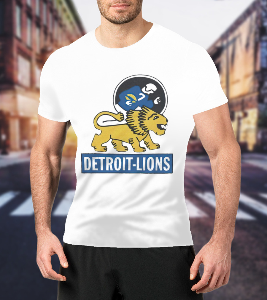 Detroit Lions 1952 Vintage Inspired Graphic With Classic Lion Emblem T-Shirt