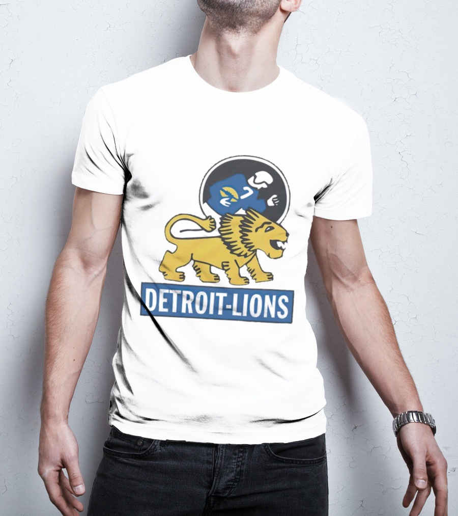 Detroit Lions 1952 Vintage Inspired Graphic With Classic Lion Emblem T-Shirt