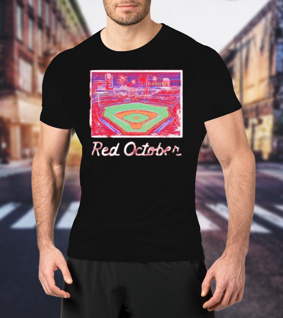 Red October Philadelphia Phillies Stadium Fireworks T-Shirt