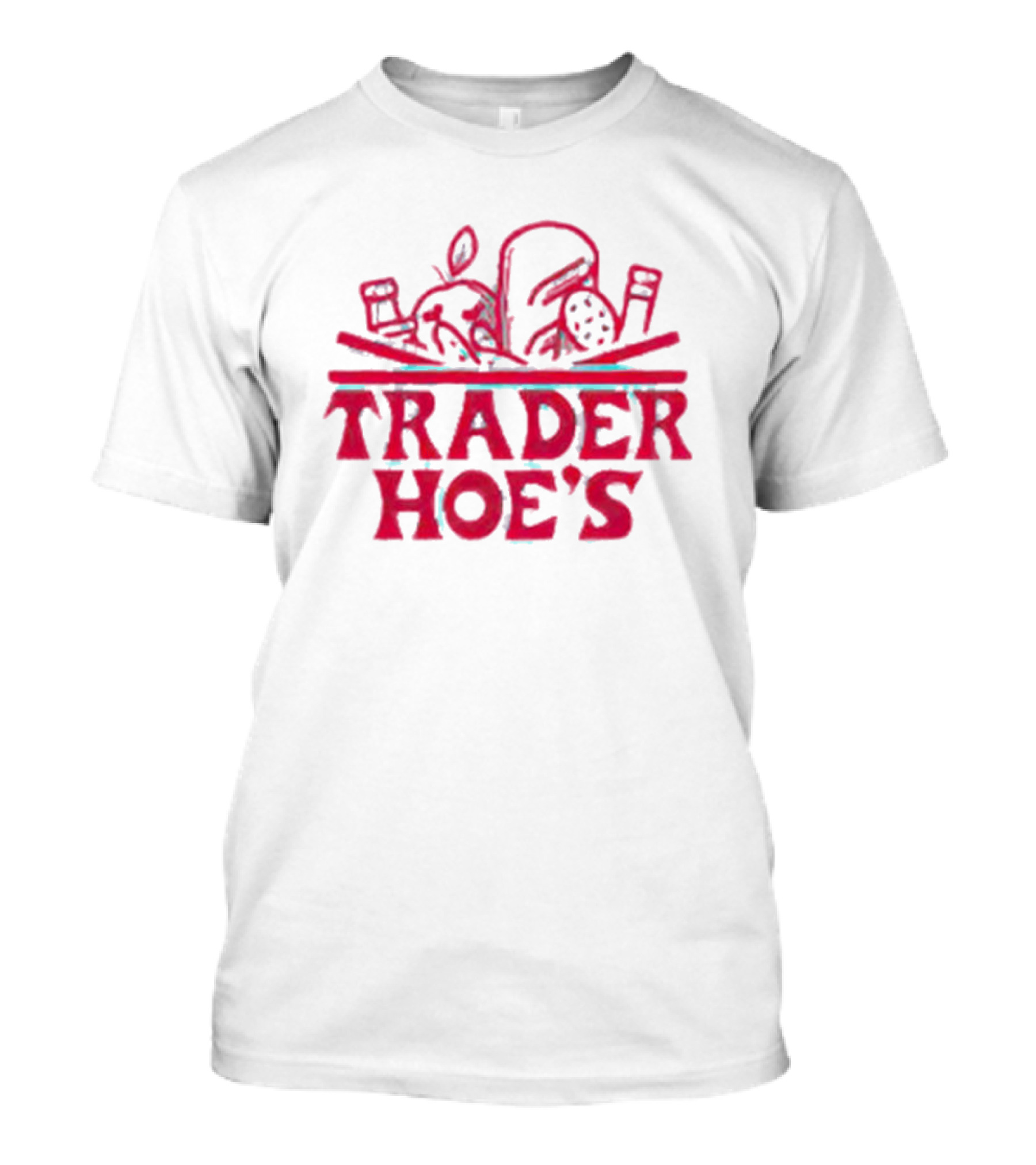 Trader Hoe’s Logo With Red Sketch Apparent Iconography T-Shirt