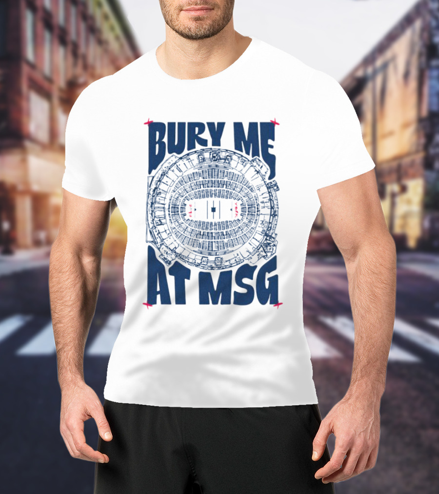 Bury Me At MSG Stadium Blueprint T-Shirt