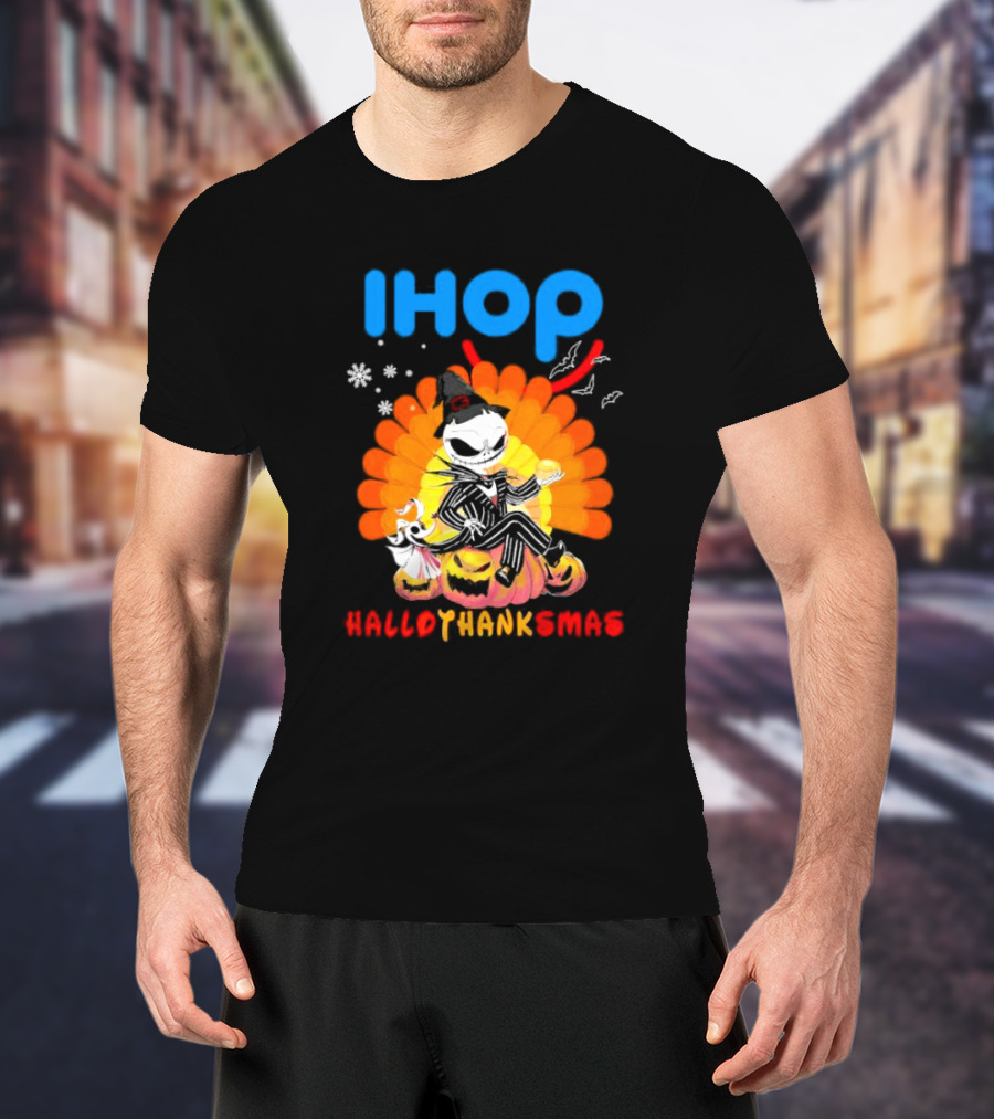IHOP Jack Skellington HalloThanksMas Halloween T-Shirt