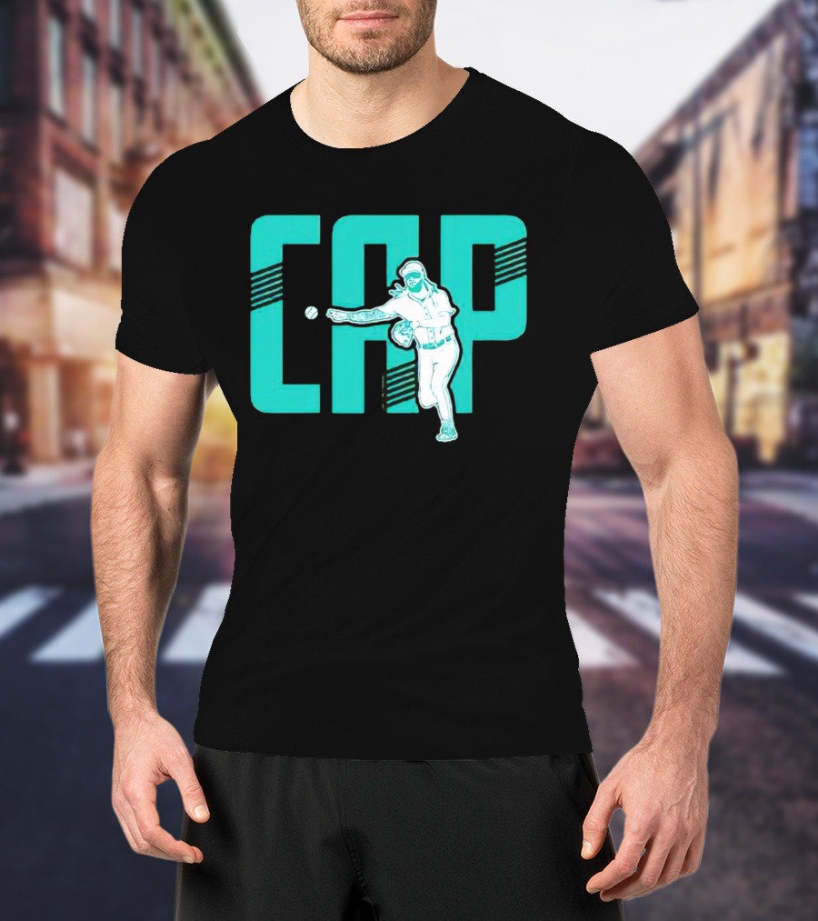 Seattle Mariners Cap Pitching Player T-Shirt