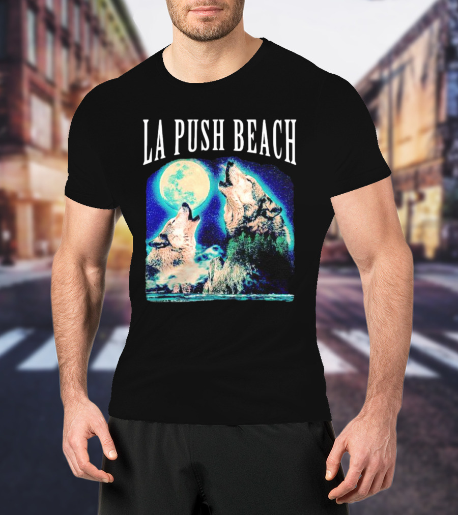 La Push Beach Wolves Howling At Full Moon T-Shirt