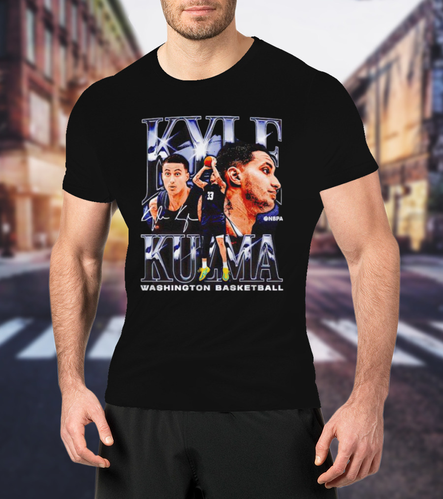 Kyle Kuzma NBPA Washington Basketball Collage Signature T-Shirt