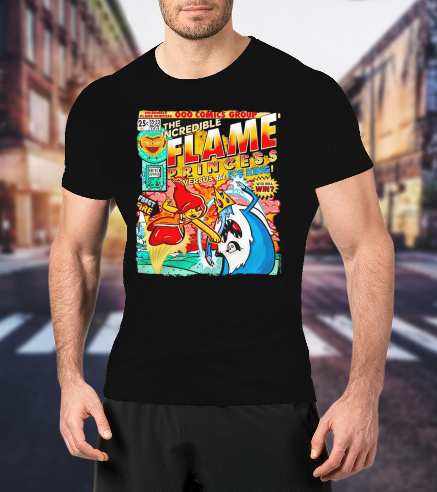 The Incredible Flame Princess Versus The Ice King Adventure Time 000 Comics Group T-Shirt