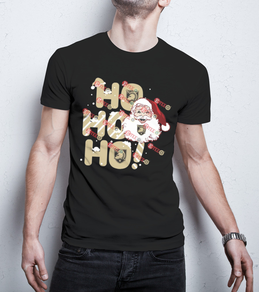 Army Black Knights Santa Claus Ho Ho Ho Christmas Holiday Cheer T-Shirt