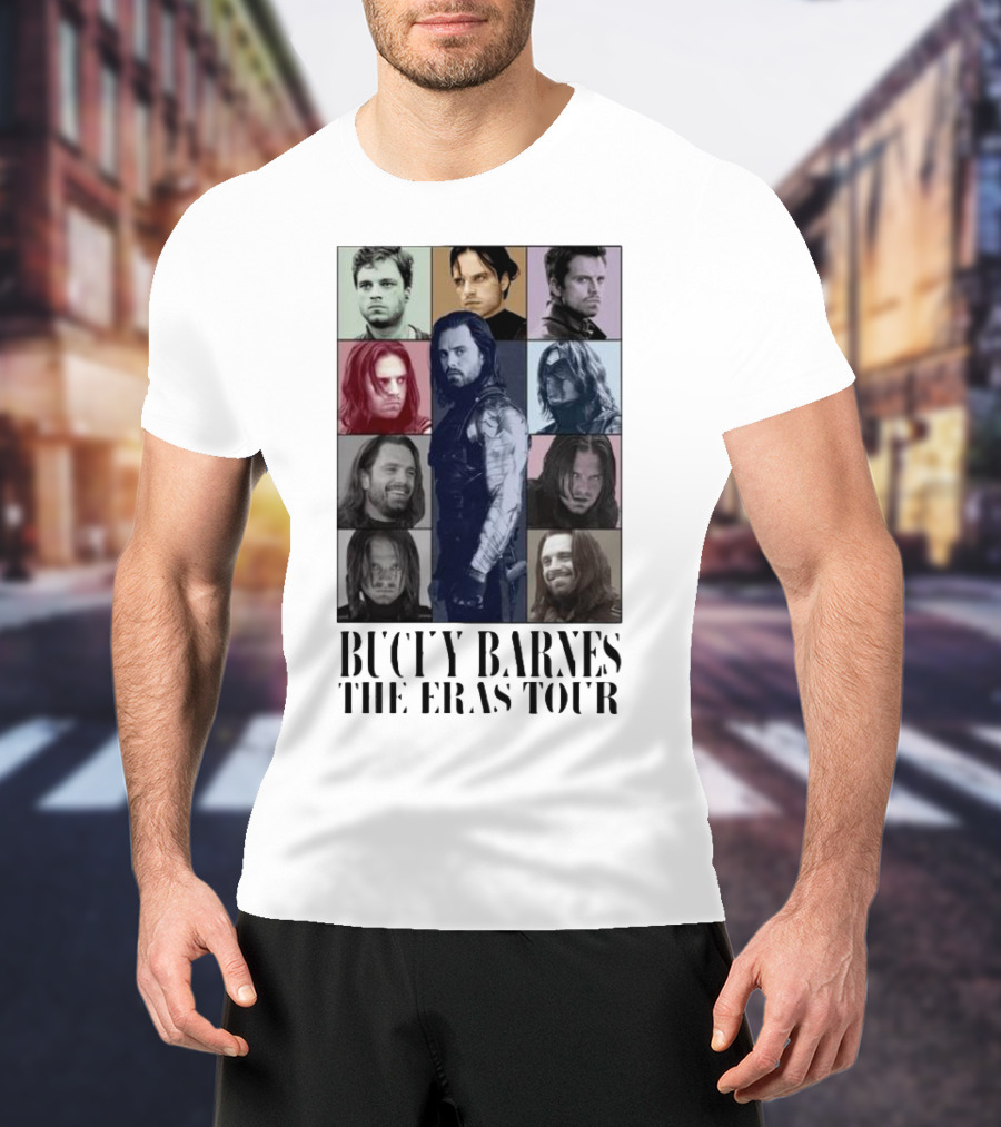 Bucky Barnes The Eras Tour Portrait Collage Series T-Shirt