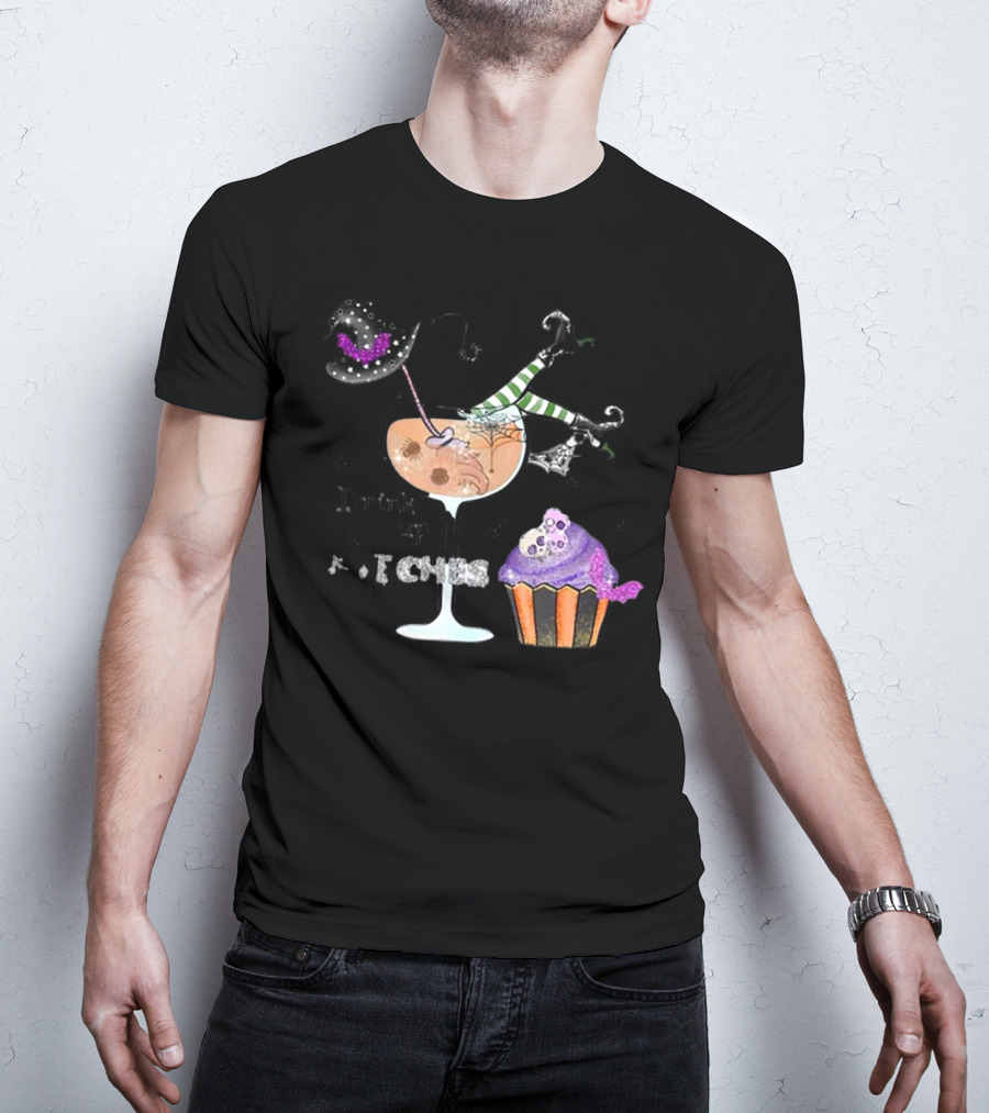 Drink Up Witches Halloween Horror Boo Crew Ghost Spooky Squad October T-Shirt