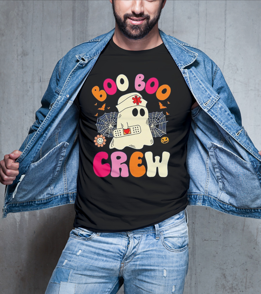 Groovy Boo Boo Crew Funny Nurse Ghost Halloween T-Shirt
