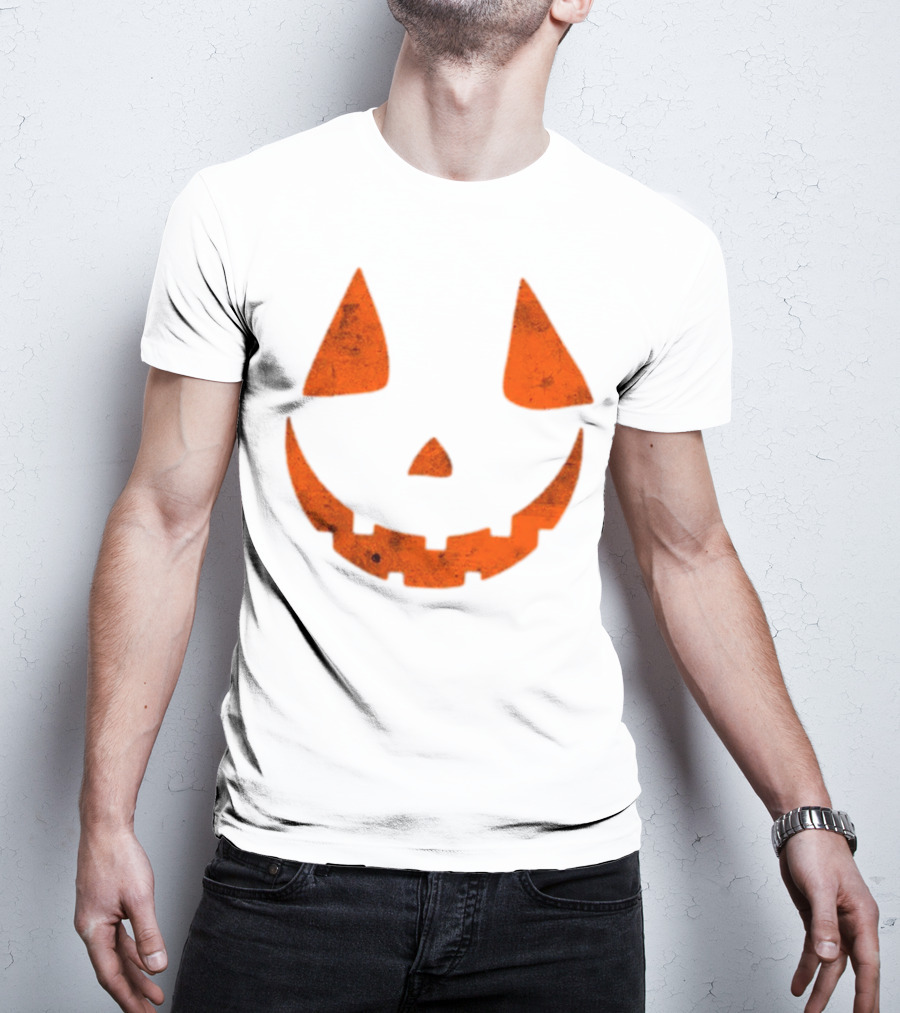 Halloween Spooky Pumpkin Face Scary Jack O Lantern T-Shirt