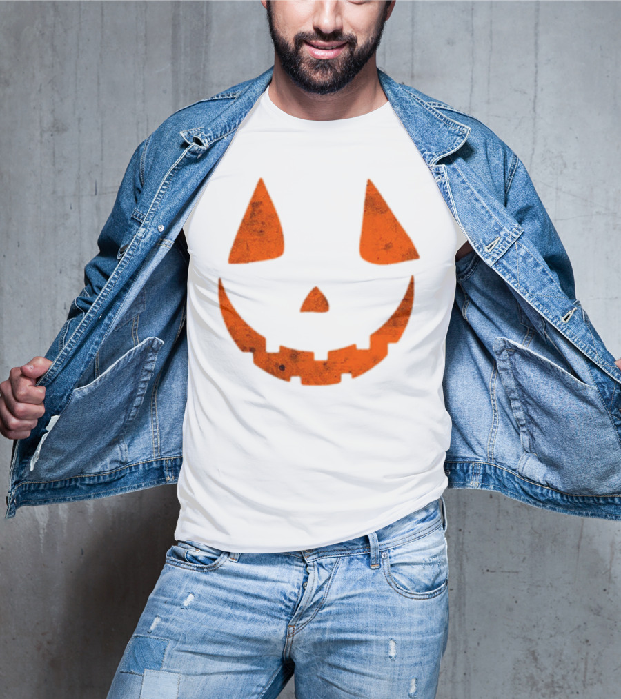 Halloween Spooky Pumpkin Face Scary Jack O Lantern T-Shirt