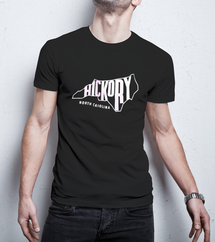 Hickory North Carolina State Outline T-Shirt
