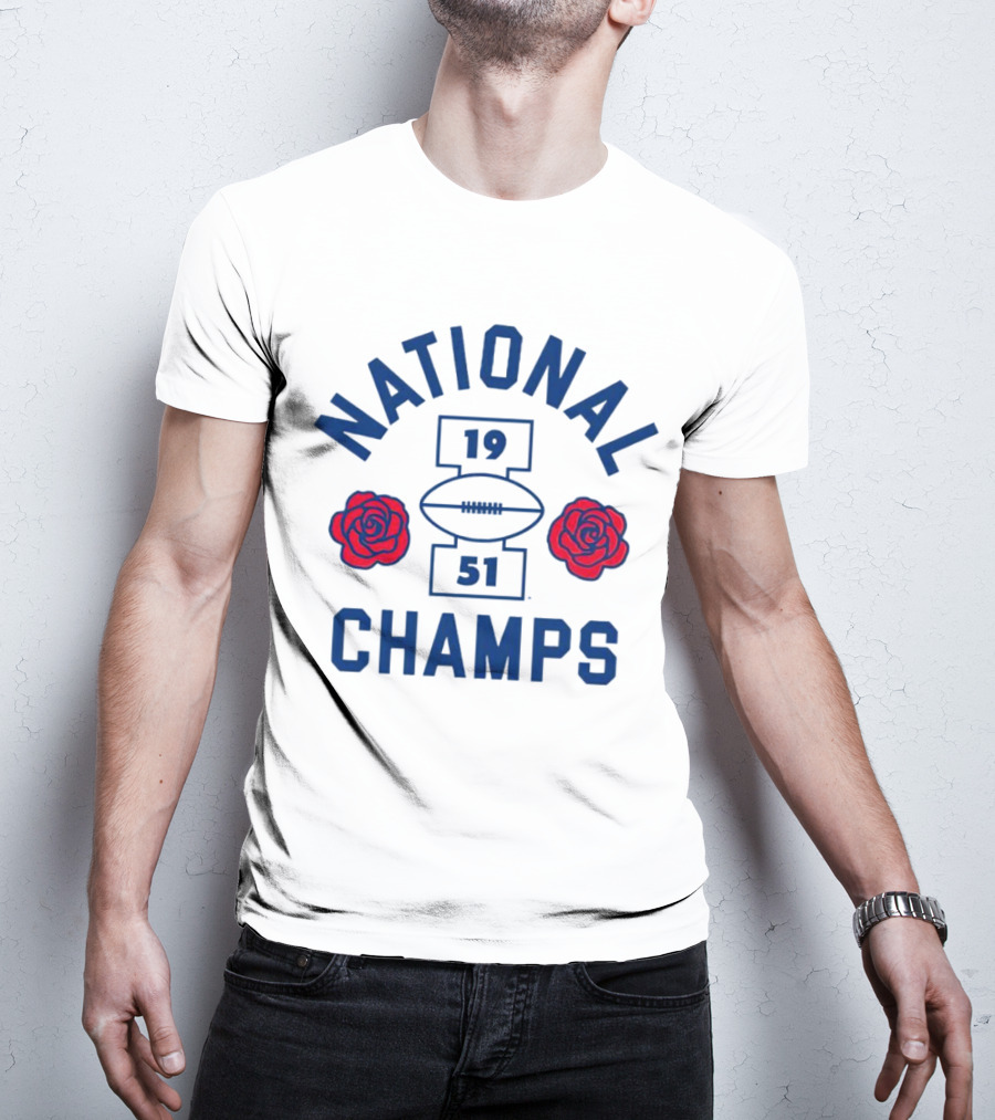 Illinois National Champs 1951 Roses Football T-Shirt