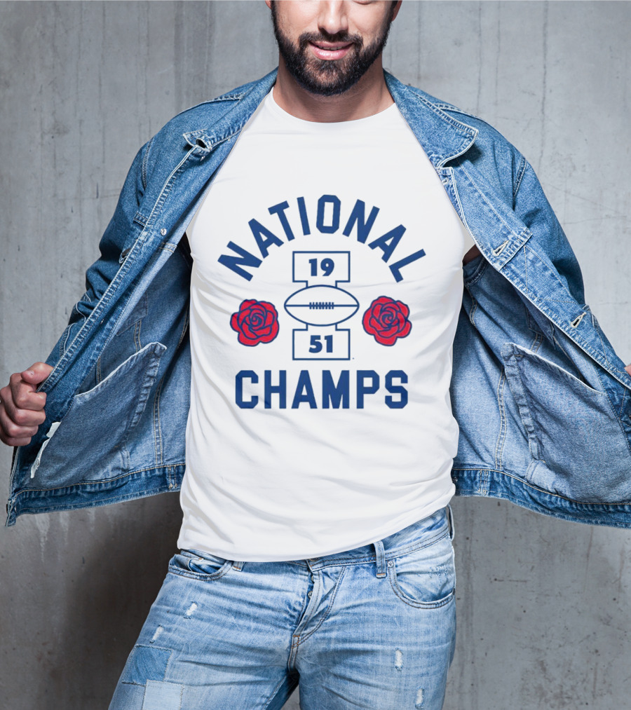 Illinois National Champs 1951 Roses Football T-Shirt