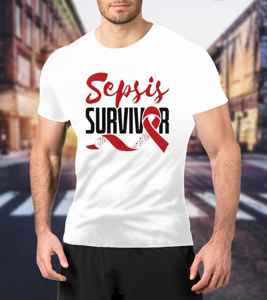 Sepsis Survivor Awareness Red T-Shirt