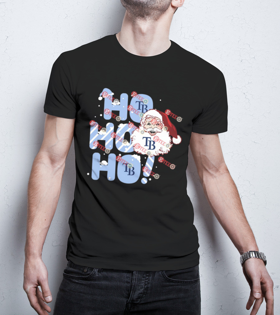 Tampa Bay Rays Santa Claus Ho Ho Ho TB Christmas Holiday T-Shirt