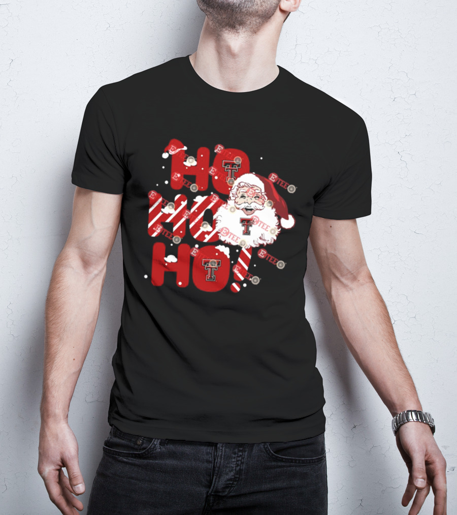 Texas Tech Red Raiders Santa Ho Ho Ho Christmas T-Shirt