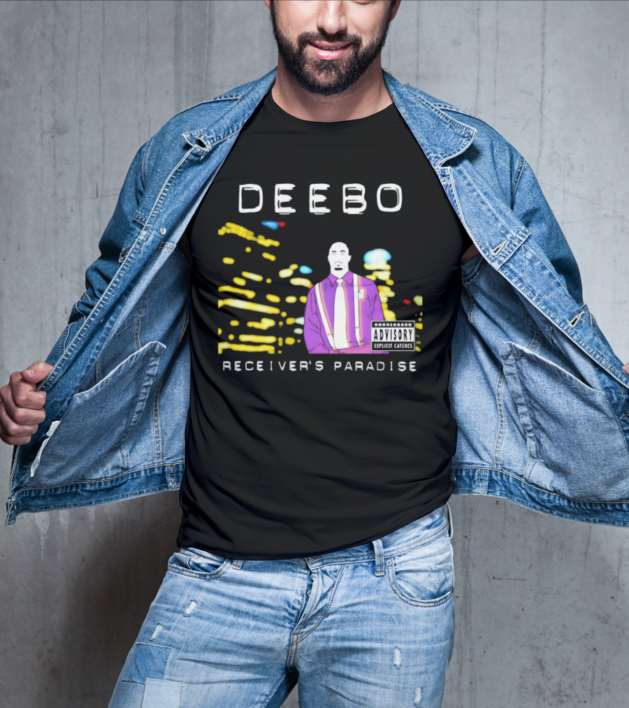 DEEEBO Receiver's Paradise Cornerback Explicit Catches T-Shirt